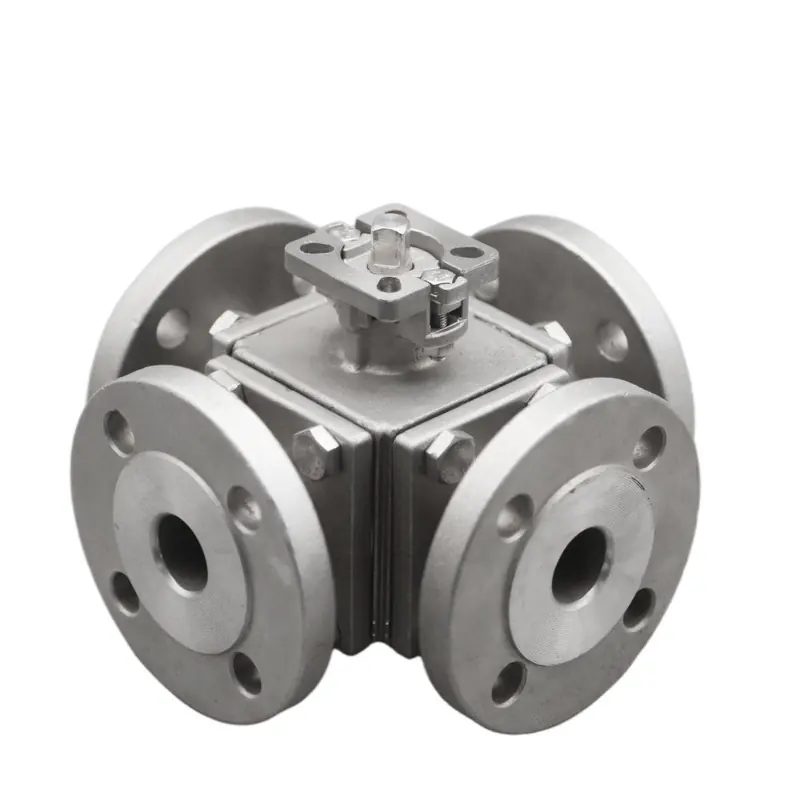 4-Way Flanged Ball Valves - custom OEM parts manufacturer Yuyii China